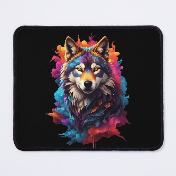 Item preview, Colorful Wolf Face designed and sold by Win Hardy.