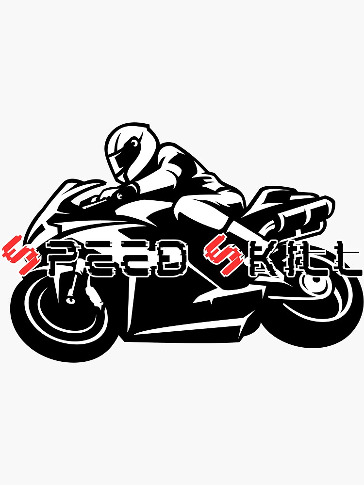 Sticker for Sale mit Speed Skill Cool Helm Motorrad Aufkleber