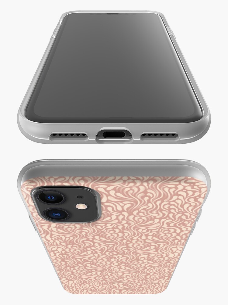 Alternate view of Pink & Cream Wavy Pattern iPhone Case & Cover