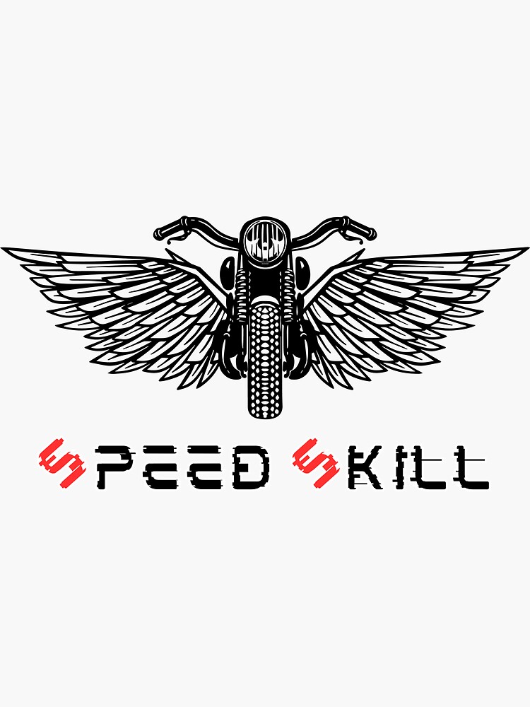 Speed Skill Cool Helmet Motor Bike Sticker Sticker for Sale by  SunFlyDesign