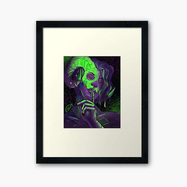 Blood secret Framed Art Print