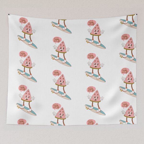Item preview, Surfing Watermelon Don’t Give Up Motivational Quotes designed and sold by Cauteteesnyc.