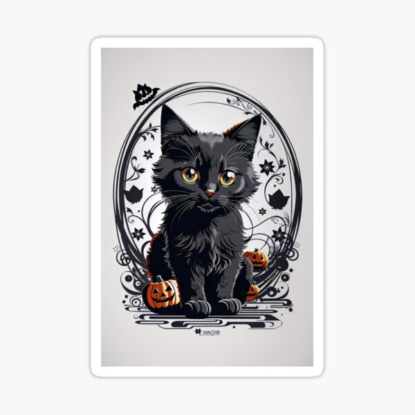 Artikel-Vorschau von Meowsterpiece: Katzenillustration, designt und verkauft von ElegantBySuraj.