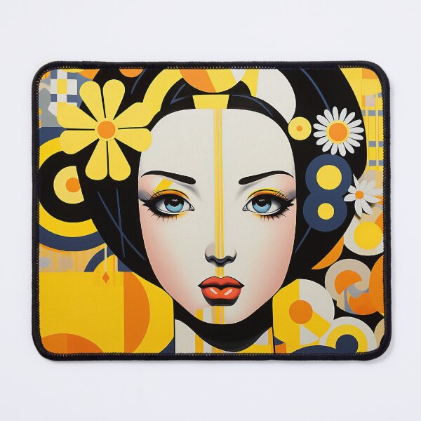 Item preview, Japanese Maiko Abstract Yellow designed and sold by Meeheemaha.