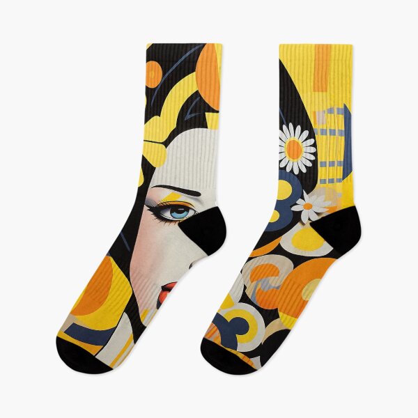 Item preview, Japanese Maiko Abstract Yellow designed and sold by Meeheemaha.