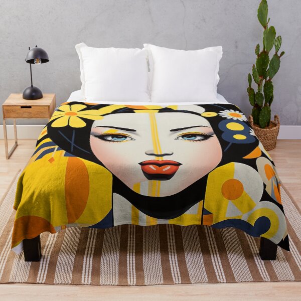 Item preview, Japanese Maiko Abstract Yellow designed and sold by Meeheemaha.