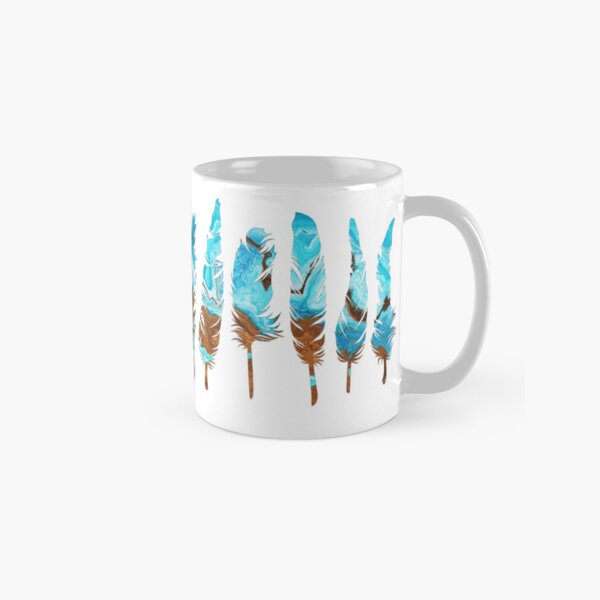 Birds of a Feather: Aqua & Teal Classic Mug