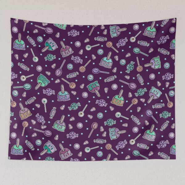 Item preview, Halloween Trick or Treat Candy Collage on Purple designed and sold by ElephantShoe.
