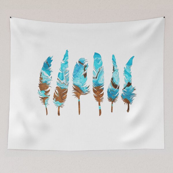 Item preview, Birds of a Feather: Aqua & Teal designed and sold by Bethany Christensen.