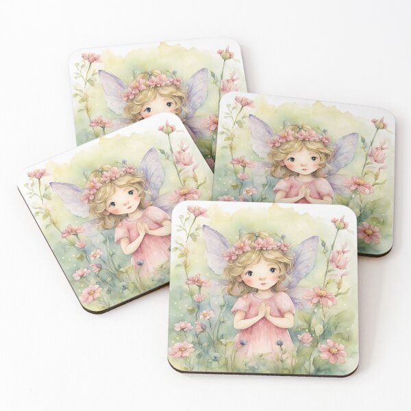 Item preview, woodland praying fairy kids and baby bedding set designed and sold by Scenic.