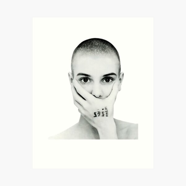 Item preview, Sinead O Connor black and white designed and sold by ArtFashionFlyn.