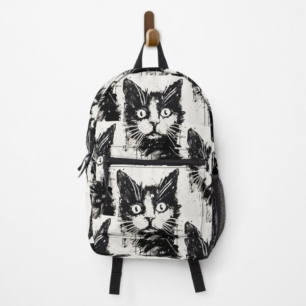 Item preview, Dynamic Cat: Expressive Black and White Graphic designed and sold by Piotrek0001.
