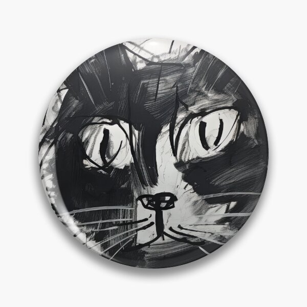 Item preview, Dynamic Cat: Expressive Black and White Graphic designed and sold by Piotrek0001.