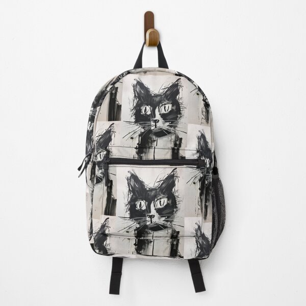 Item preview, Dynamic Cat: Expressive Black and White Graphic designed and sold by Piotrek0001.
