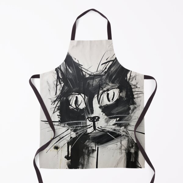 Item preview, Dynamic Cat: Expressive Black and White Graphic designed and sold by Piotrek0001.