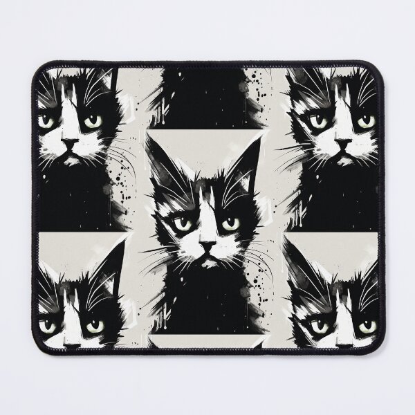 Item preview, Dynamic Cat: Expressive Black and White Graphic designed and sold by Piotrek0001.