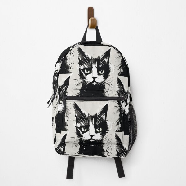 Item preview, Dynamic Cat: Expressive Black and White Graphic designed and sold by Piotrek0001.