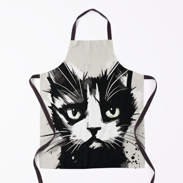 Item preview, Dynamic Cat: Expressive Black and White Graphic designed and sold by Piotrek0001.