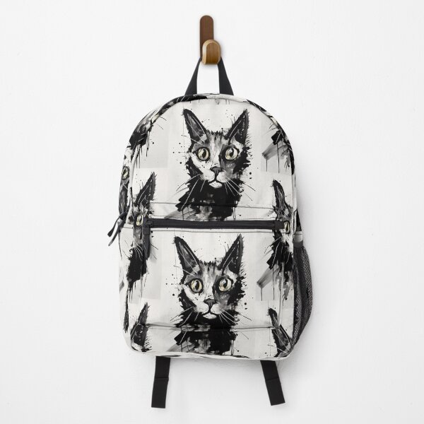 Item preview, Dynamic Cat: Expressive Black and White Graphic designed and sold by Piotrek0001.