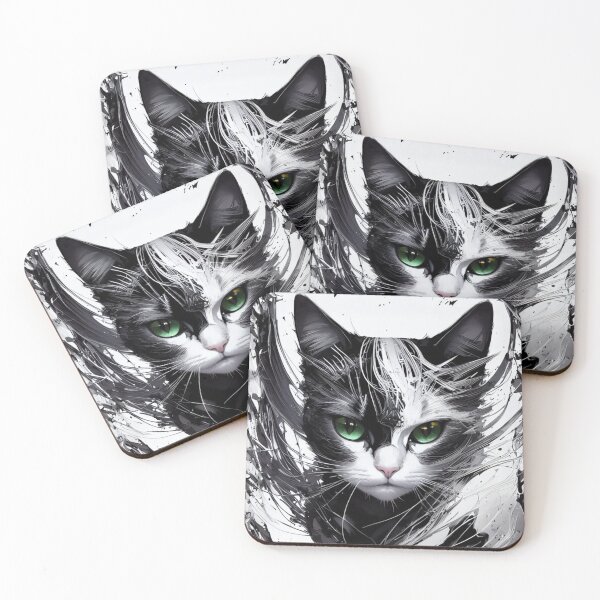 Item preview, Cats in the Moonlight: Mystical Cat Drawing designed and sold by ElegantBySuraj.