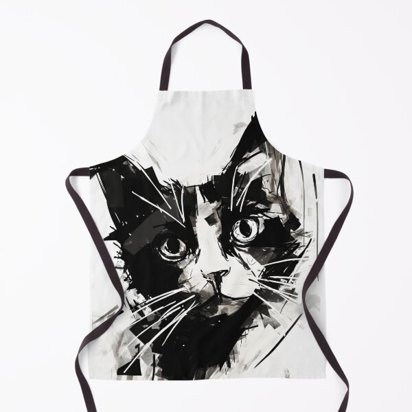 Item preview, Dynamic Cat: Expressive Black and White Graphic designed and sold by Piotrek0001.