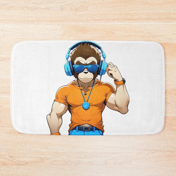 Item preview, Monkey wearing a headphone, Muscular monkey, Muscle designed and sold by Bilisik.