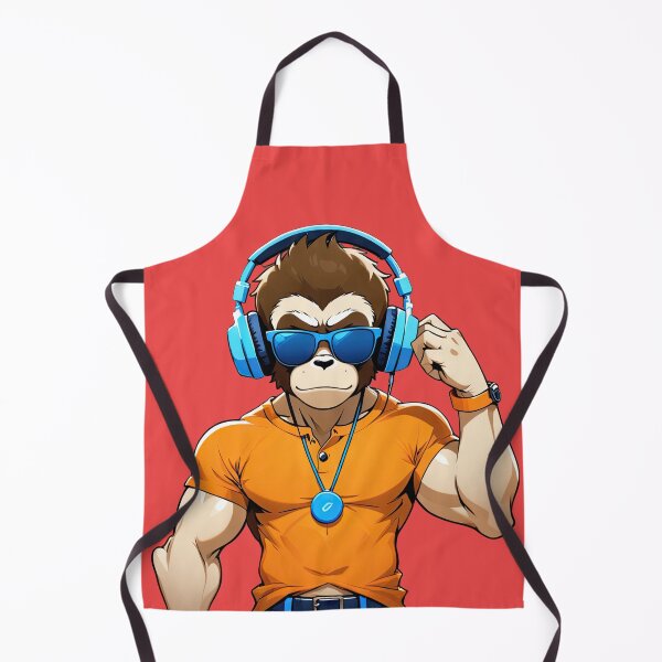 Item preview, Monkey wearing a headphone, Muscular monkey, Muscle designed and sold by Bilisik.