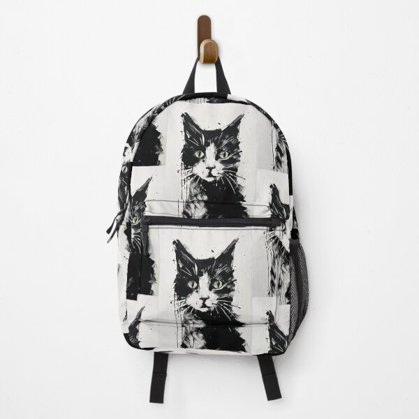 Item preview, Dynamic Cat: Expressive Black and White Graphic designed and sold by Piotrek0001.