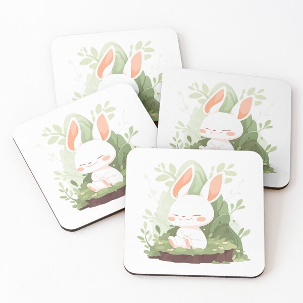 Item preview, Cute Smiling Rabbit designed and sold by whimsizoo.