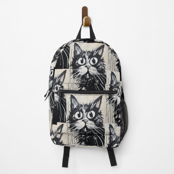 Item preview, Dynamic Cat: Expressive Black and White Graphic designed and sold by Piotrek0001.