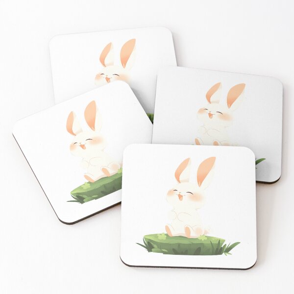 Item preview, Cute Smiling Rabbit designed and sold by whimsizoo.