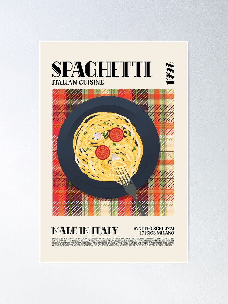 Do You Think It Might Stick? Spaghetti Wall Splatter Poster for