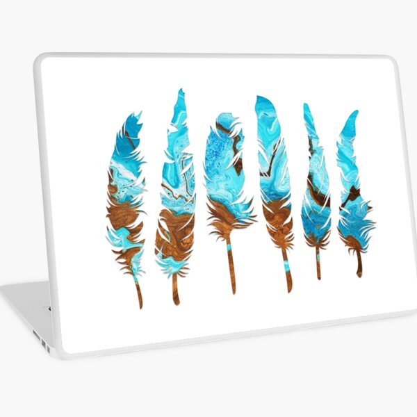 Birds of a Feather: Aqua & Teal Laptop Skin