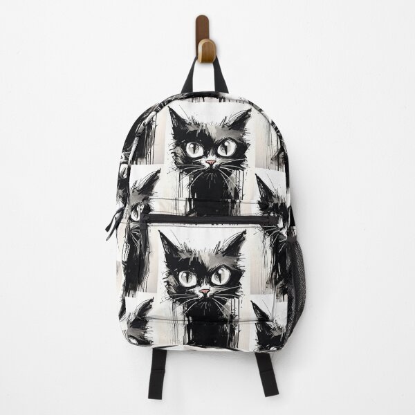 Item preview, Dynamic Cat: Expressive Black and White Graphic designed and sold by Piotrek0001.