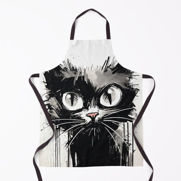 Item preview, Dynamic Cat: Expressive Black and White Graphic designed and sold by Piotrek0001.