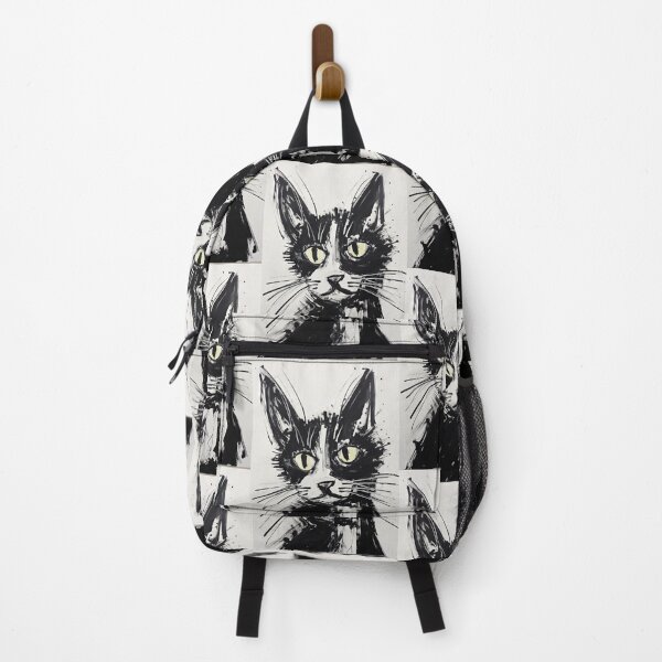 Item preview, Dynamic Cat: Expressive Black and White Graphic designed and sold by Piotrek0001.