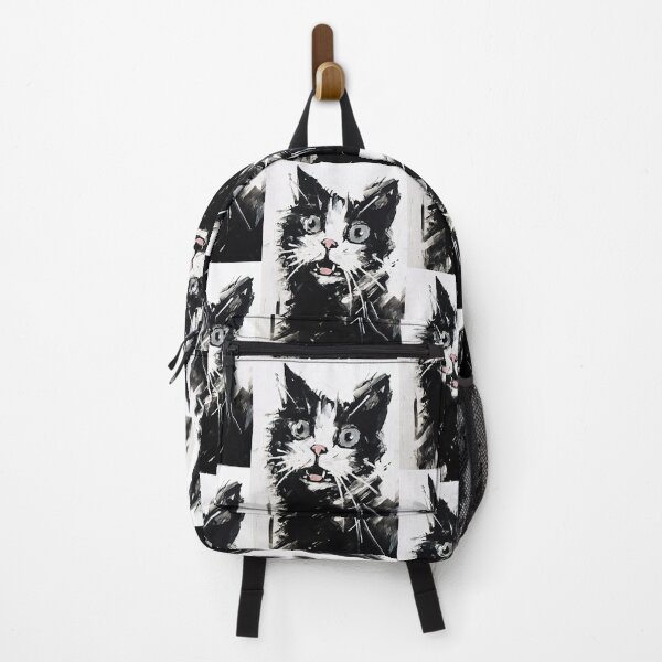 Item preview, Dynamic Cat: Expressive Black and White Graphic designed and sold by Piotrek0001.