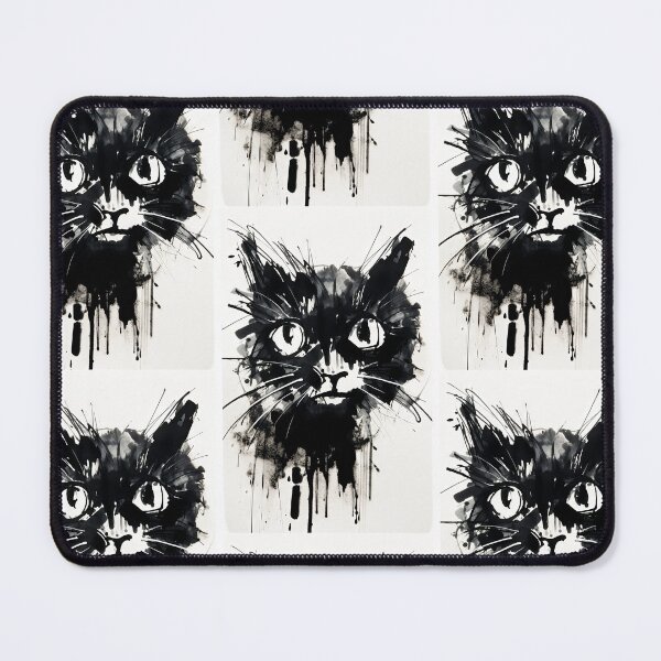 Item preview, Dynamic Cat: Expressive Black and White Graphic designed and sold by Piotrek0001.