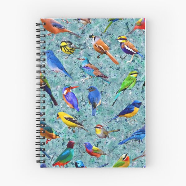 Item preview, Brilliant Birds II - Mint Blossoms background designed and sold by AxeLeon Patterns.