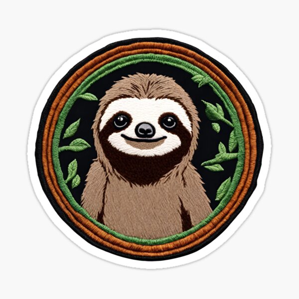 Clearance Sloth Patch - Iron on Patch - Embroidered Patches