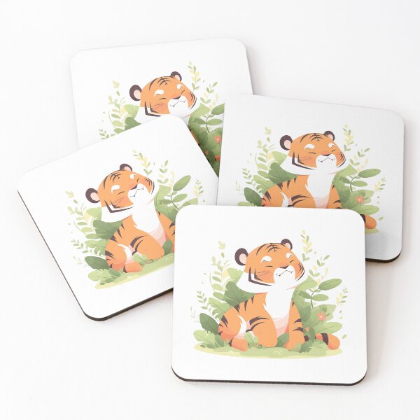 Item preview, Cute Smiling Tiger designed and sold by whimsizoo.
