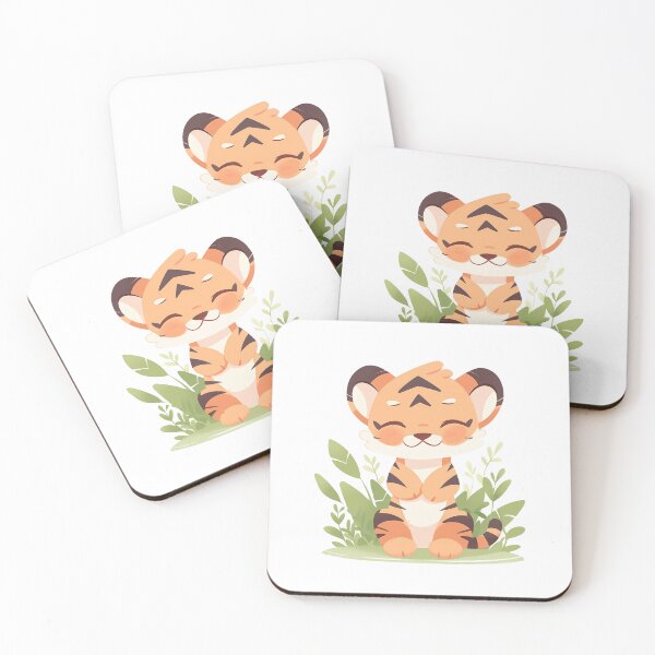 Item preview, Cute Smiling Tiger designed and sold by whimsizoo.