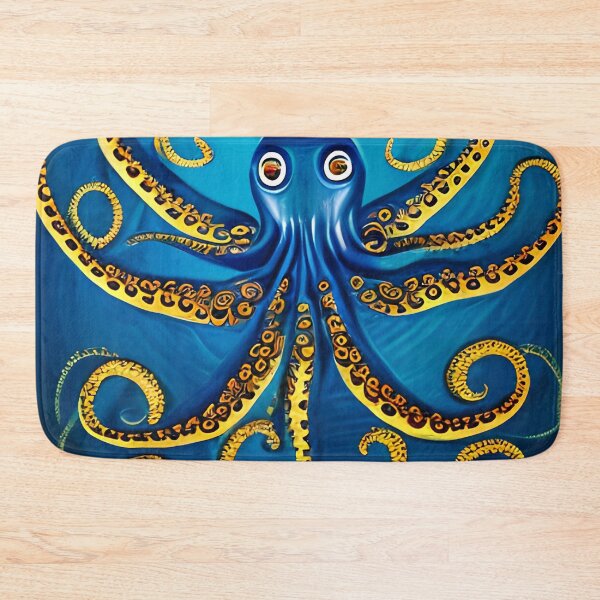 Item preview, Underwater Dreamer Giant Blue Squid designed and sold by purplesensation.