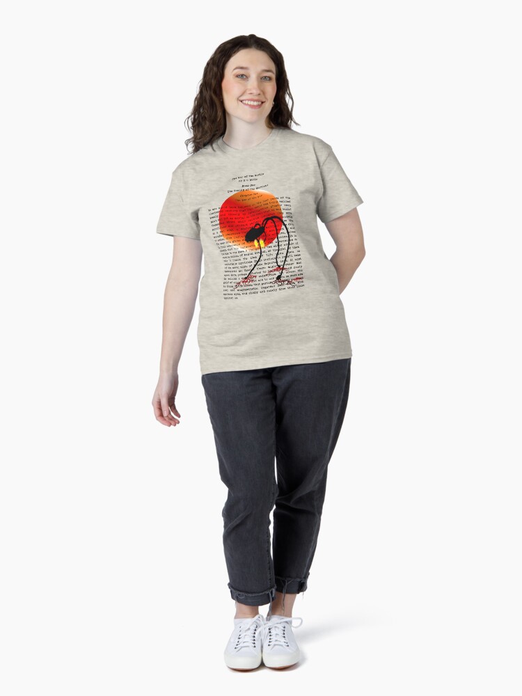Thumbnail 4 of 7, Classic T-Shirt, The War of the Worlds by H G Wells Page One designed and sold by TheFiveFive.