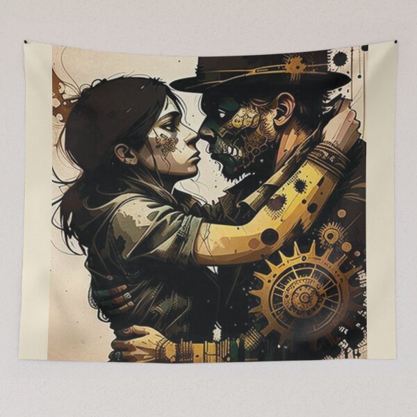 Item preview, Steampunk Love - Sticker and T-Shirt Design designed and sold by MindAsylum.