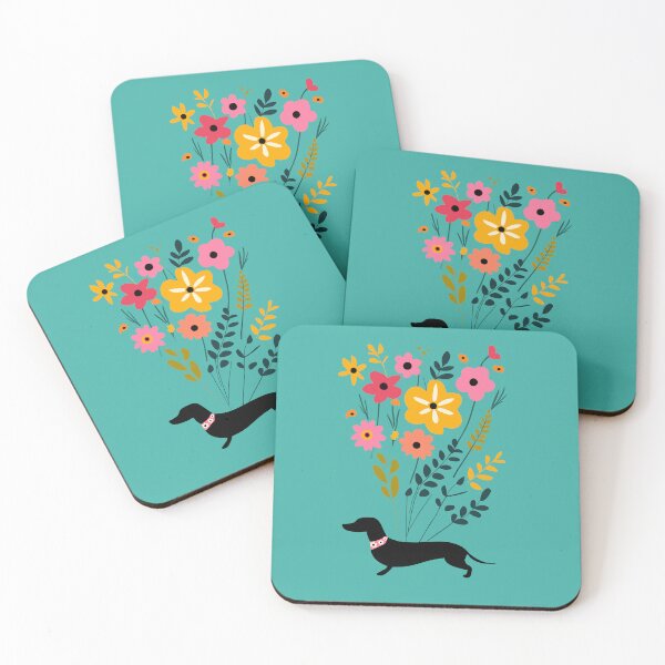 Item preview, Dachshund Flowers designed and sold by Hic21.