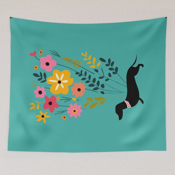 Item preview, Dachshund Flowers designed and sold by Hic21.