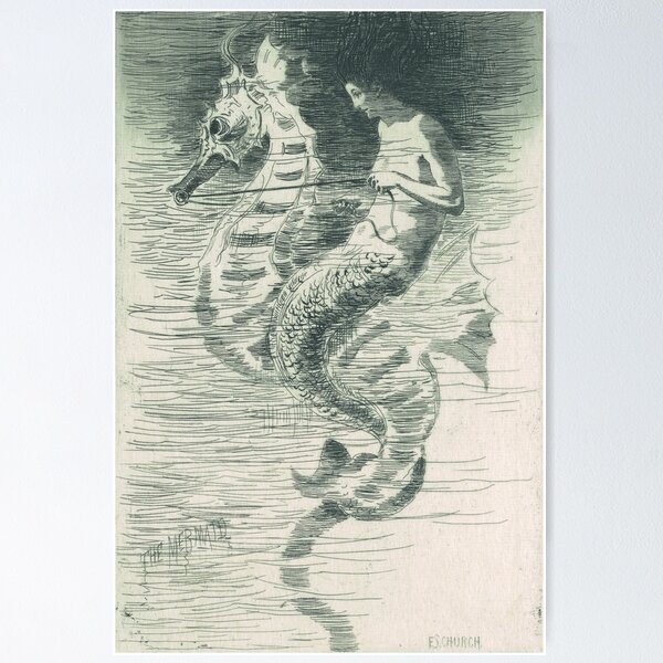 Item preview, The Mermaid by Frederick Stuart Church, 1880 designed and sold by Vintage Wall Art.