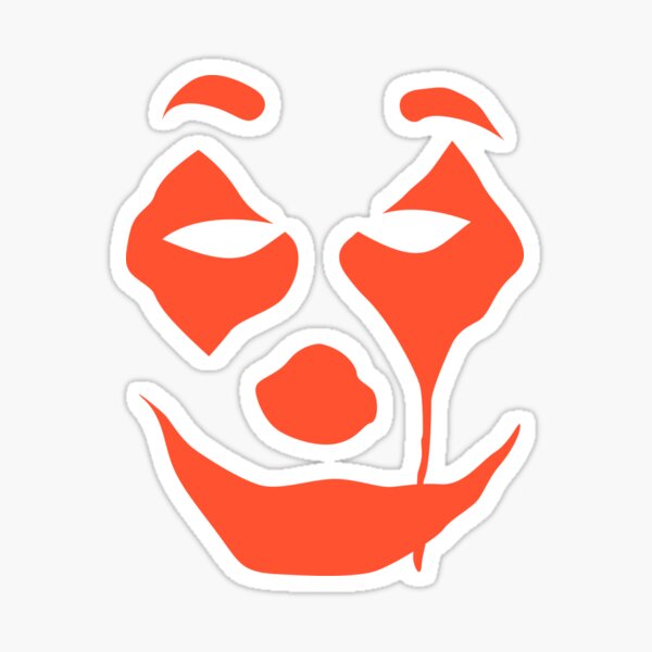 Distressed cartoon face Sticker for Sale by feras hassan