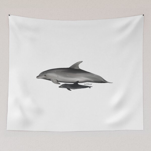 Item preview, Bottlenosedolphin mother and calf  designed and sold by Ida Eriksson.
